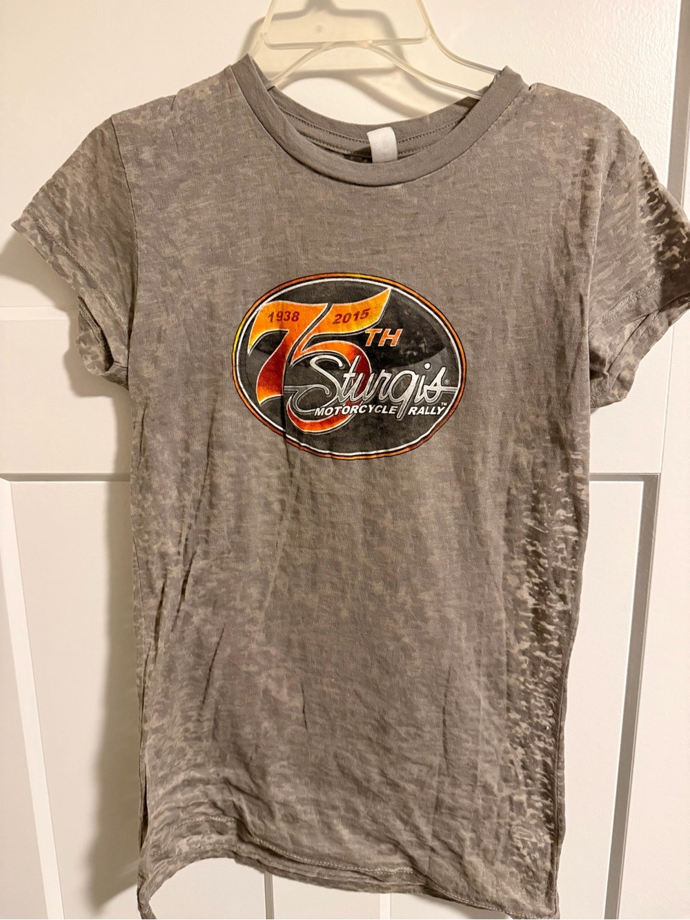 Sturgis 75th Motorcycle Rally Womens large  Gray Graphic Tee